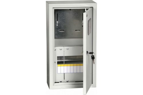 Щит учетно-распределительный навесной IEK ЩУРн-1/9зо 470х260х145мм IP31 замок, с окном фото Щит учетно-распределительный навесной IEK ЩУРн-1/9зо 470х260х145мм IP31 замок, с окном картинка